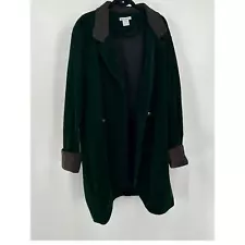 Halloween Costumes.com Mens Velvet Cloak Jacket Size 2X Dark Green Open Front