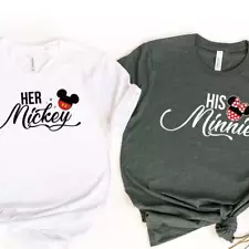 Her Mickey His Minnie Shirt, Disney Couples Shirt, Mickey Shirt, Cute Matching S