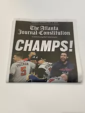 12 Atlanta Braves World Series AJC Newspaper (Official Paper)