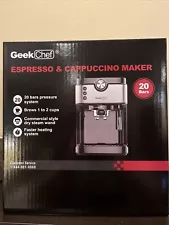 Geek Chef Espresso & Cappuccino Maker Machine GCF20A Commercial Style 20 Bar