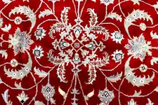 9X6 EXQUISITE MINT 200+KPSI HAND KNOTTED VEGETABLE DYE WOOL NAINN ORIENTAL RUG