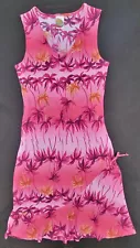 Passion Fruit Dress Hawaiian Floral Pink Sleeveless Tropical