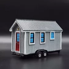 Tiny House Trailer Collectible 1/64 Scale Resin Diorama Model Rubber tires