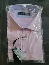 Coogi Luxe Long Sleeve Button Up Dress Shirt Men Pink & Blue Plaid 2XL NEW