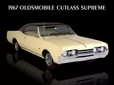 1967 Oldsmobile Cutlass Supreme NEW METAL SIGN: Beautiful Restoration!