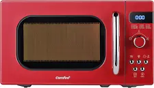 COMFEE' Retro Small Microwave Oven With Compact Size, 9 Preset Menus, Turntable,
