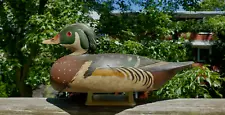 SUPERB WOOD DUCK DECOY ELMER CROWELL STYLE BY MARTY COLLINS WAREHAM MASS EXLT