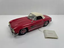 Franklin Mint 1:24 1960 Mercedes Benz 300 SL Roadster Red Diecast