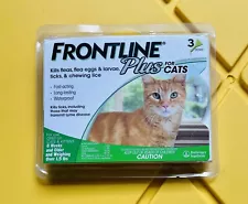 SALE! NEW Authentic Frontline Plus Flea +Tick Treatment for Cats Kittens 3 Doses