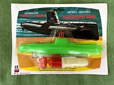 Plastic Toy Submarine with Energy Engine Battery Operated Vintage 1980s NOS