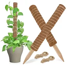 2pcs Moss Pole for Climbing Plants Coir Totem Plant Monstera Support Stick