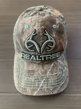 Realtree Camouflage Hat Cap Mens OSFM Camo Stitched Adjustable Strapback Hunting