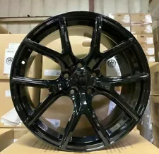 20 inch Wheels for Jeep Grand Cherokee Durango 20x9.0 Gloss Black Rims Set 5x5