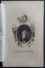 JOHN PAUL JONES STEEL ENGRAVING from 1869 BOOK for FRAMING VINTAGE