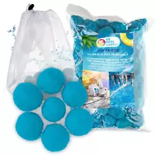 1.5 lbs Blue Pool Filter Balls, Fiber Filtration Media for Pool Sand Filters