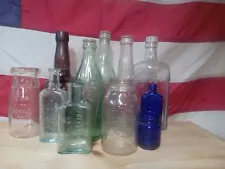 Antique Collection Lot, Bottles MEDICINE, BEERS, EXTRACTS Ect. Authentic Era