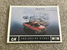 1992 Chevrolet C/K trucks, The inside story, for sales personal.