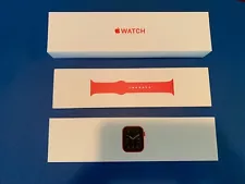 Authentic Apple Watch Series 6 Box for Red Aluminum Case 44MM, Plus Red Band & P