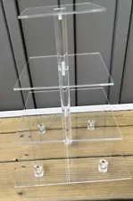 4 Tier Square Acrylic Cupcake Display Stand 4 sizes parties special occasions