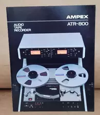 ORIGINAL NEW OLD STOCK AMPEX ATR-800 REEL TO REEL DEALER SALES BROCHURE ! pk