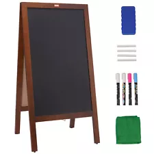 VEVOR 40" Double Sided Wood A-Frame Sidewalk Chalkboard Menu Display Easel Signs