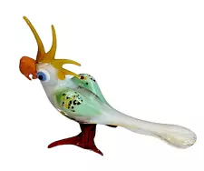 Hand Blown Glass Handmade Art Figurine BIRD PARROT # 6693