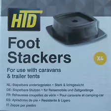 X 4 HTD Caravan / Trailer Tent Foot Stackers For Use With HTD Jack Pads