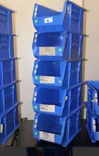 Used Stackable Blue Tubs For Storage In Garage, Room Or Other 15x8x7 (5)