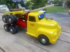 VNTG All American Toy Company Timber Toter Log Truck & Trailer Nice Original