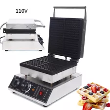 Commercial Electric Waffle Maker Nonstick Belgian Waffle Baker Baking Machine