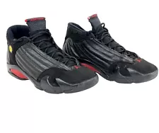 Air Jordan 14 Retro 2011 Last Shot Black Varsity Red Leather Suede (311832-010)