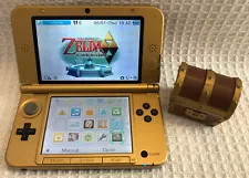 Nintendo 3DS XL Zelda Link Between Worlds + Musical Treasure Chest Game Storage