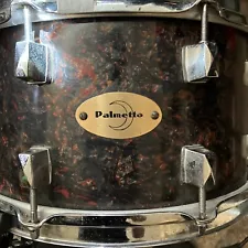 Palmetto Drums SC, Custom Made maple snare Drum 12x6.5” With red N black wrap!