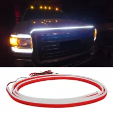 70" Dynamic Scan LED Hood DRL Running Light Strip For GMC Sierra 1500 2500 3500