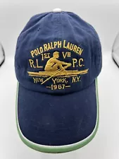 Vintage Blue Polo Ralph Lauren Baseball Hat, Rowing, RLPC, One Size