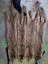 Count of Four Genuine Mink Skin Fur Sleeve Beige For Crafts