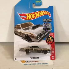 '68 Dodge Dart * ZAMAC edition * 2017 Hot Wheels FACTORY SET * JB23