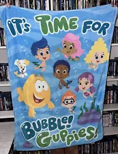 Nickelodeon Nick It’s Time For Bubble Guppies TV Fleece Kids Blanket 30 x 40”