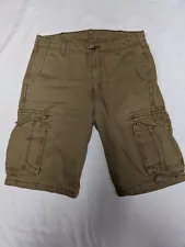 Men's Levis Khaki Regular Fit Cargo Shorts Tag Size 29 Measures 31.5x11