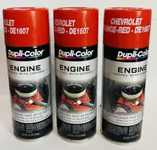 Duplicolor DE1607 (3 Pack), Engine Enamel Paint, Chevy Orange-Red, 12 oz Aerosol