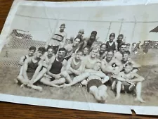 Antique Photograph "S" Early Bathing Suits Swing Team Circa 1920s C1