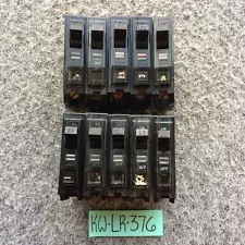 LOTS OF 10 SQUARE D QOB120 BOLT IN BREAKERS USED EACH SALE IS FOR 10 BREAKERS