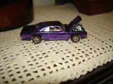 1969 Hot Wheels Redline Purple Custom Dodge Charger - NM - White Interior USA