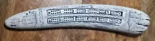 Reproduction Scrimshaw Resin Walrus Tusk Cribbage Board 15 Inches Long