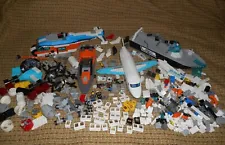 Lego Airplane Parts Boat Hull Jet Lot Turbine Engine Window Wheel Propeller Seat