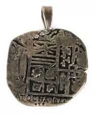 1622 ATOCHA Coin Pendant 925 Sterling Silver Sunken Treasure Shipwreck Jewelry