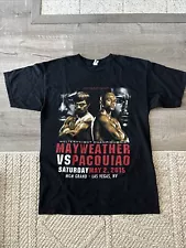 Floyd Mayweather Vs Manny Pacquiao Boxing T-shirt Size M Black Fight Sports MMA