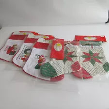 5 VTG NOS Lot Of Christmas Stockings some bears and more