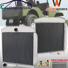 3 Row Aluminum Radiator For 1955 1956 1957 1958 Jeep Willys CJ3 CJ5 CJ6 Flathead (For: 1956 Jeep Willys)