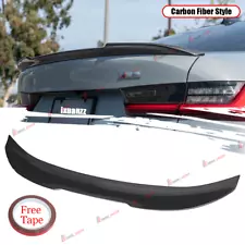 For 2019-2023 BMW G20 G80 M3 Carbon Style Rear Trunk Spoiler Lip Wing Ducktail